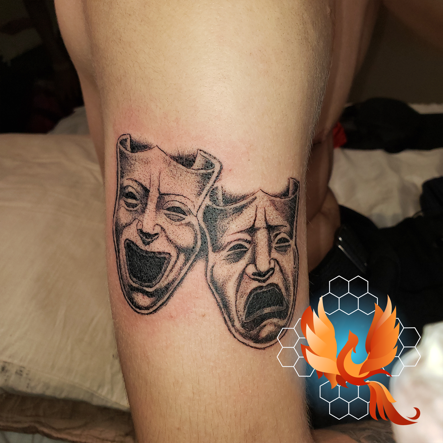 Tatuaje blackwork en Tegucigalpa - Kapeto Ink